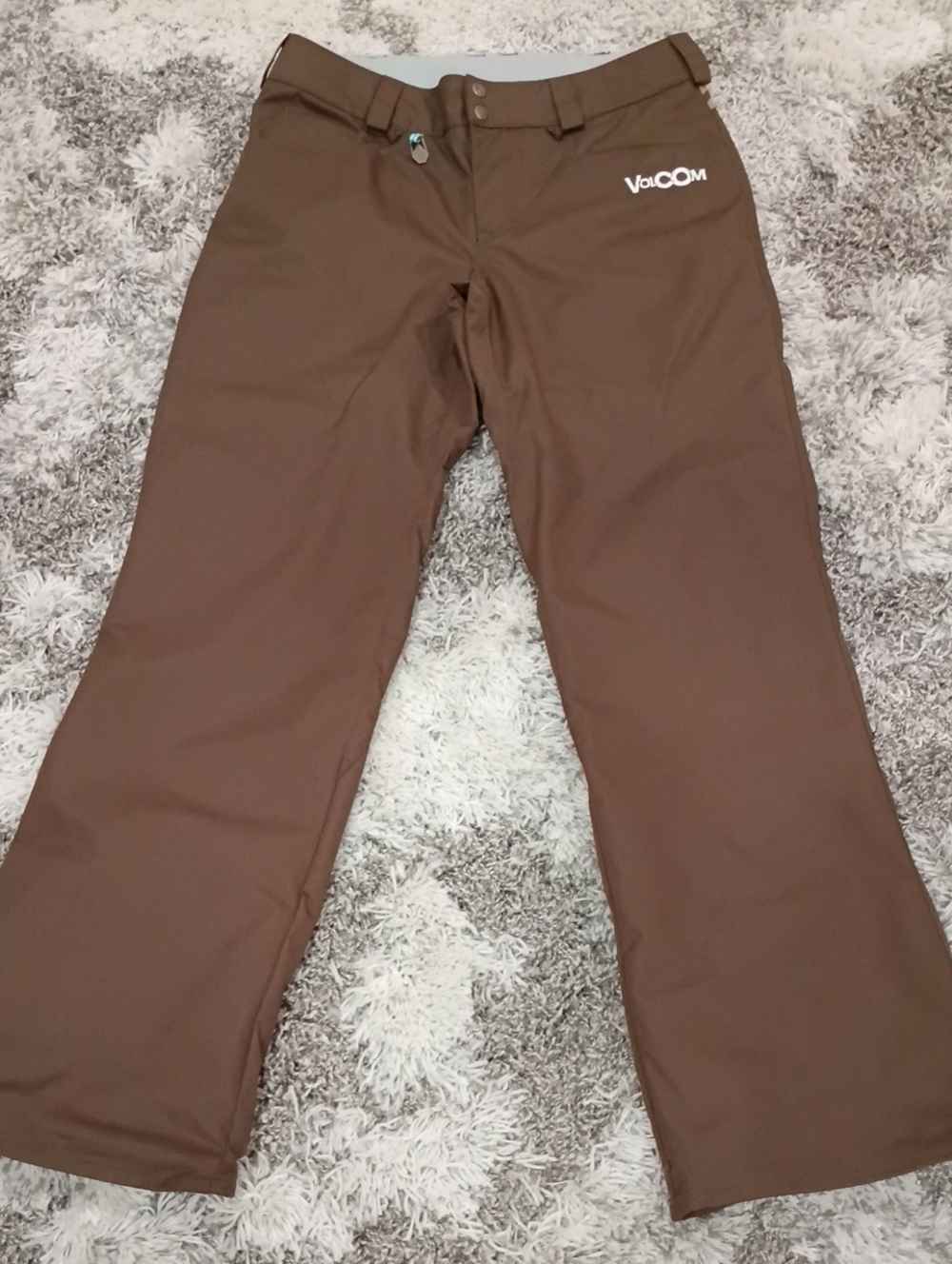 Volcom Men's Brown Snow Pants with Logo